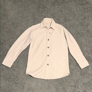 Aritzia Cream Button-Up Shirt